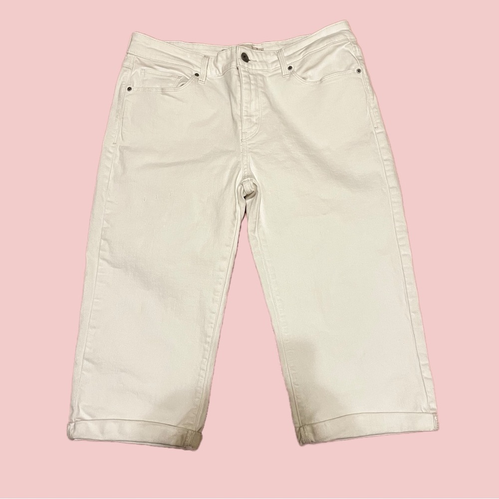 Levi’s 515 White Denim Cuffed Capris Size 10